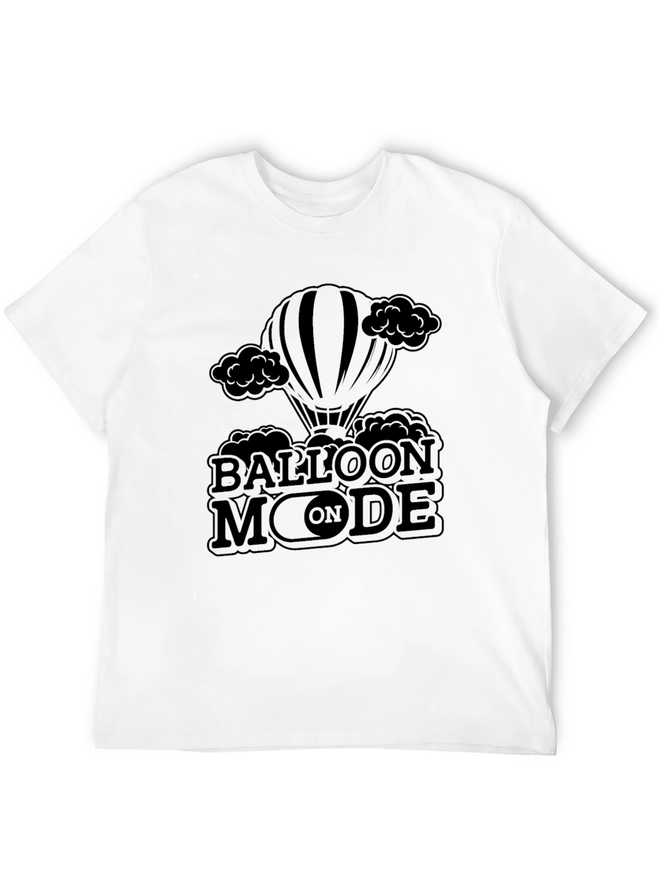 Balloon Mode On Black T-Shirt