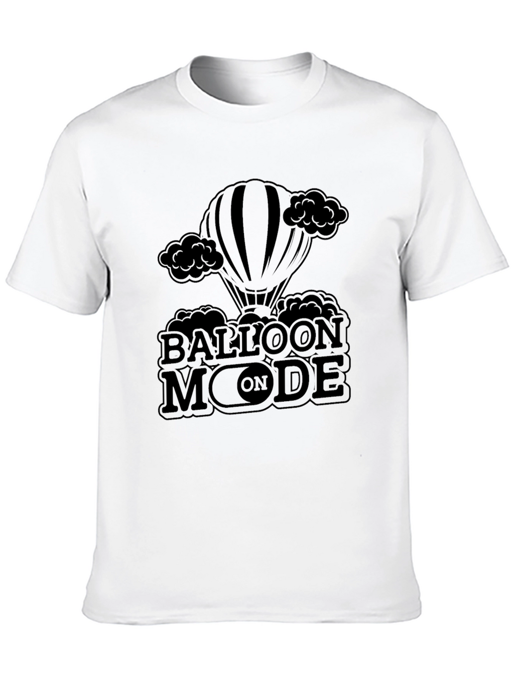 Balloon Mode On Black T-Shirt