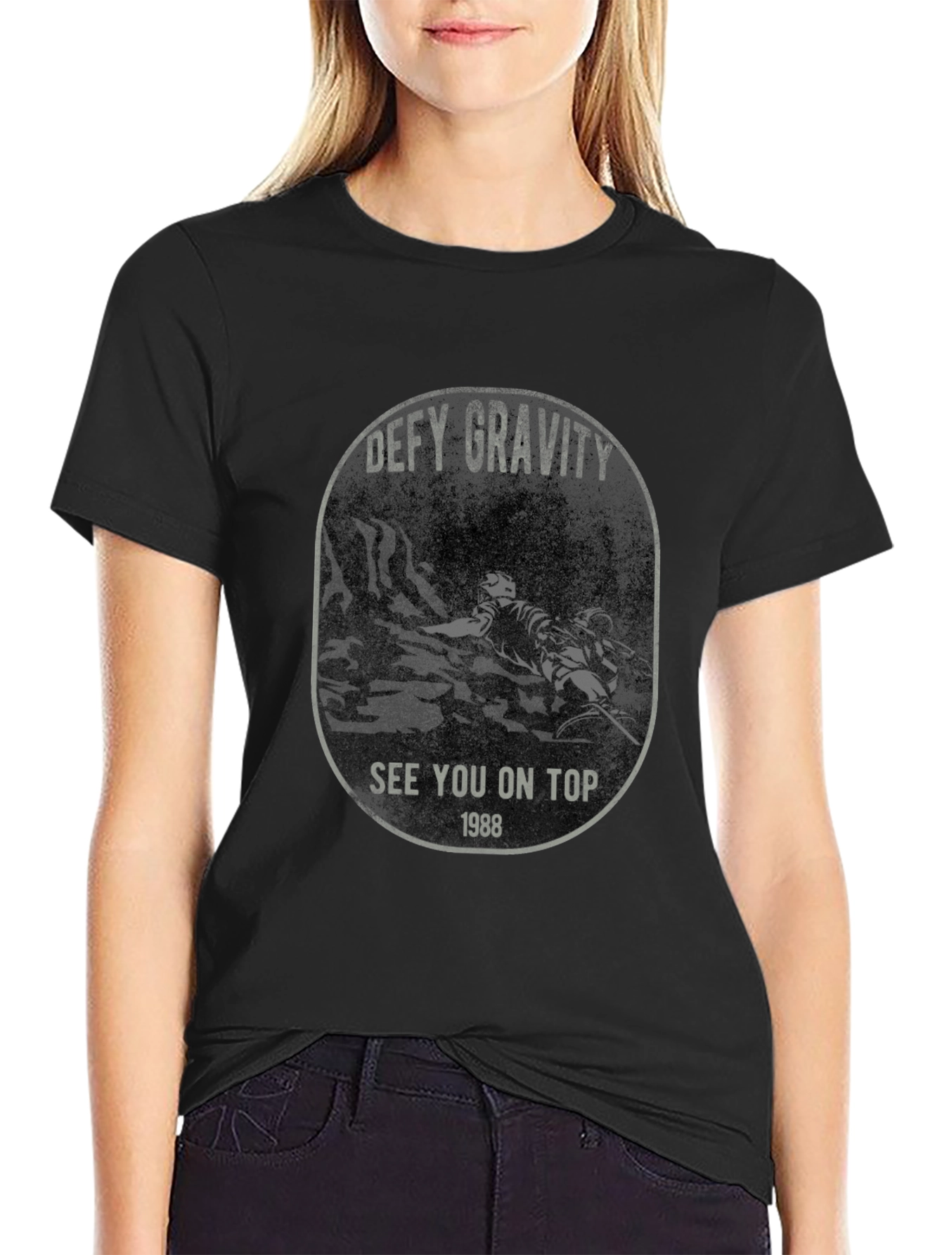 Defy Gravity Graphic T-Shirt - Mountain Biking 1988