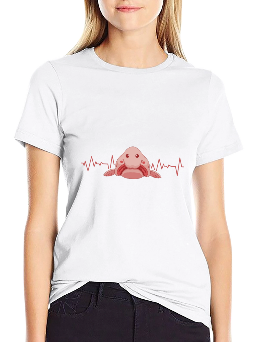 Blobfish Heartbeat T-Shirt - Funny Fish Lover Tee