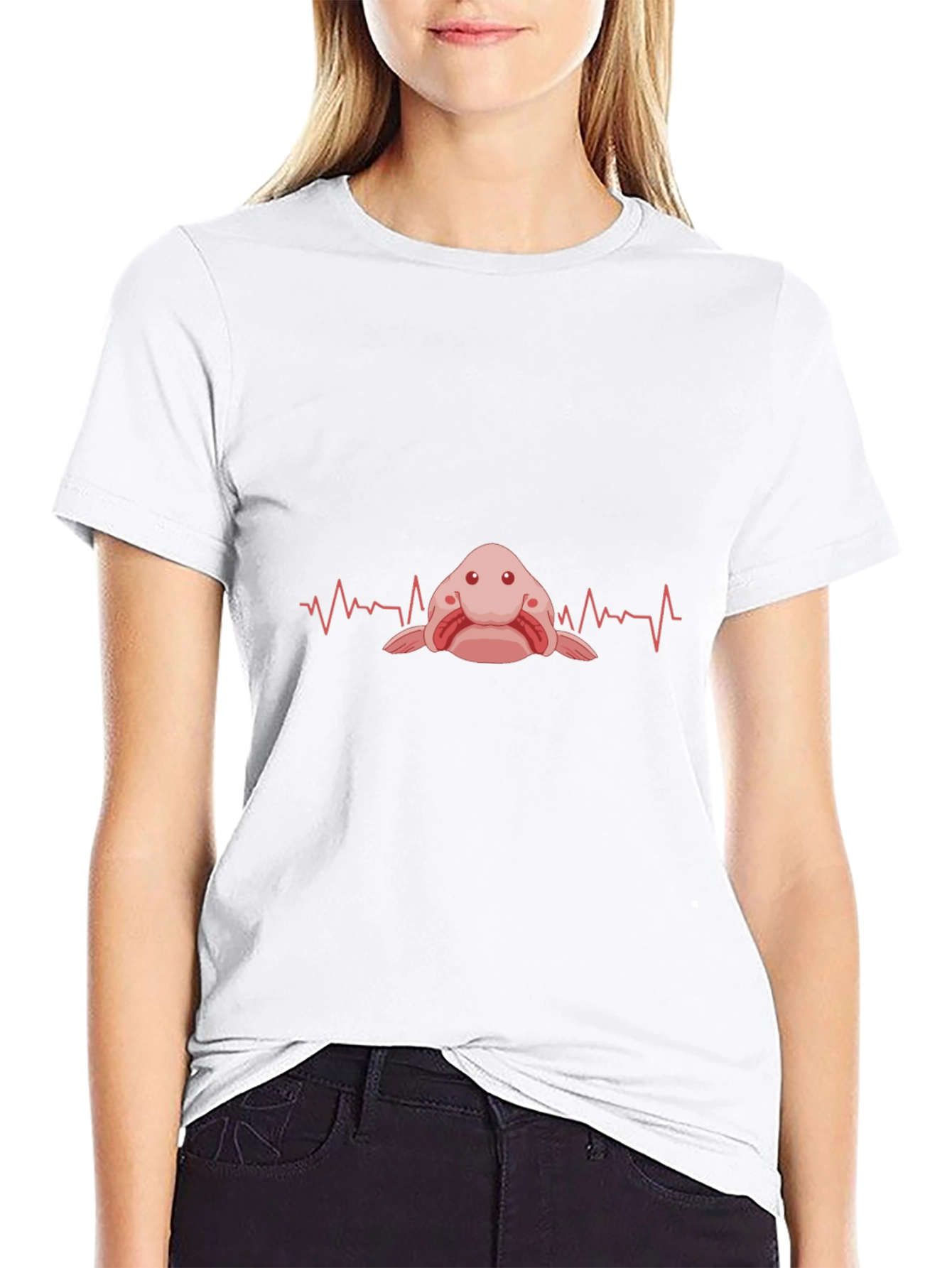 Blobfish Heartbeat T-Shirt - Funny Fish Lover Tee