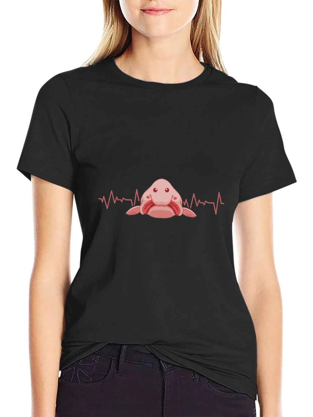 Blobfish Heartbeat T-Shirt - Funny Fish Lover Tee