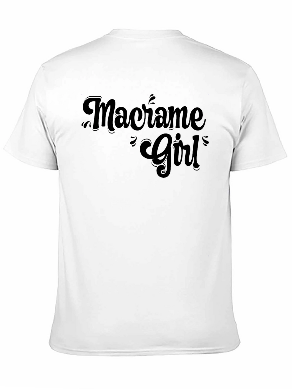 Macrame Girl T-Shirt - Black Graphic Tee