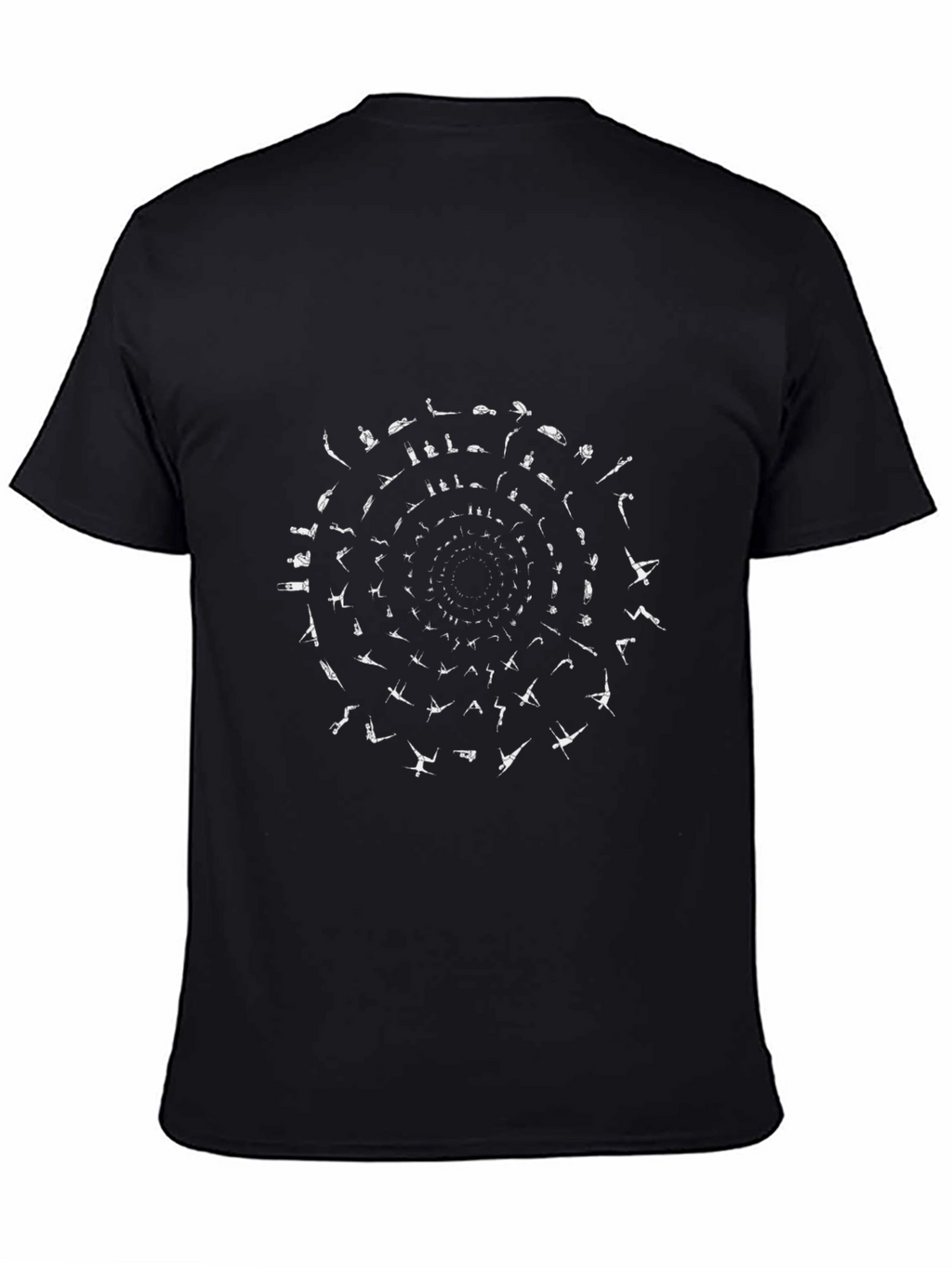 Yoga Pose Spiral Graphic Tee - Soft Cotton