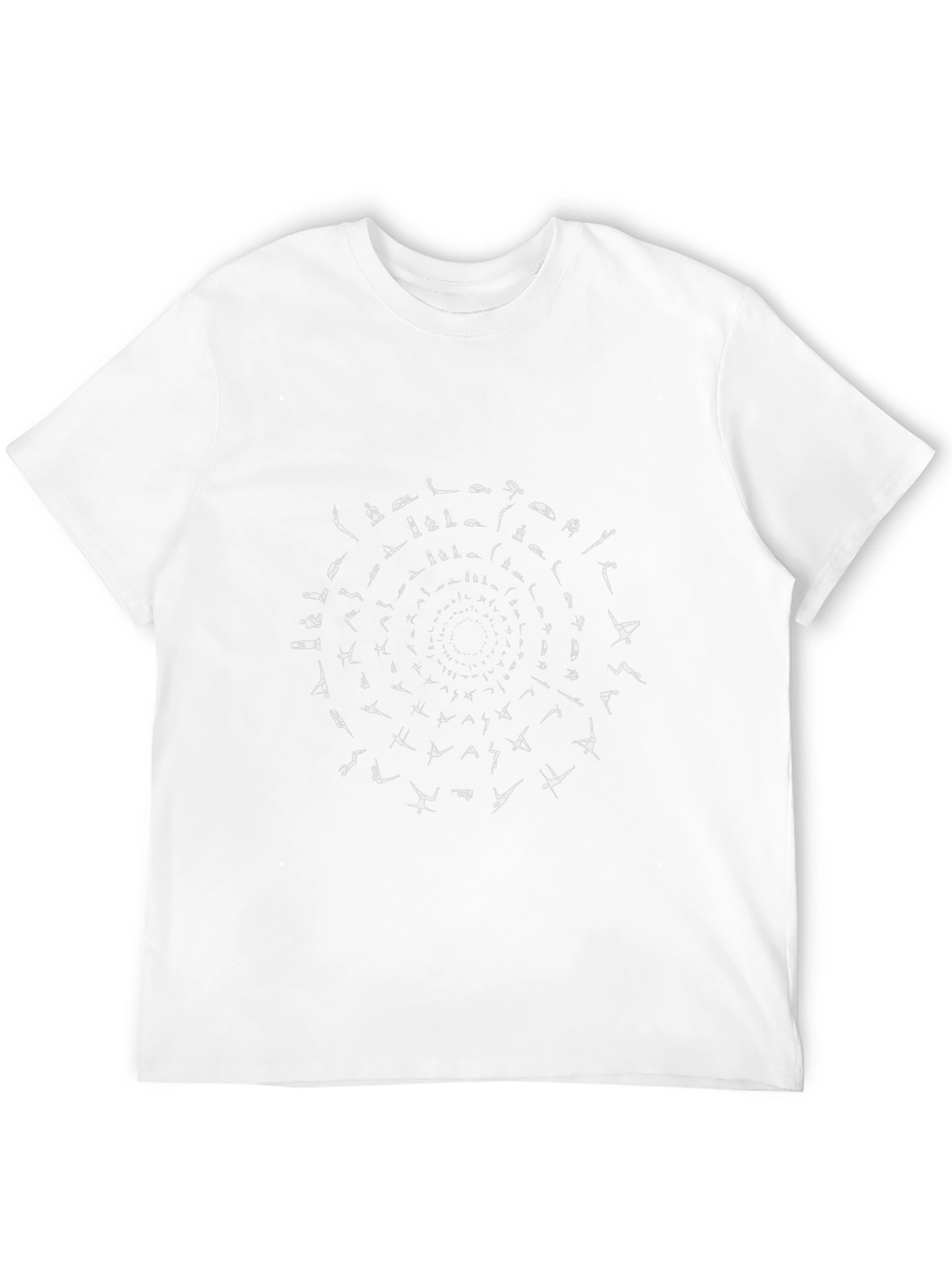 Yoga Pose Spiral Graphic Tee - Soft Cotton