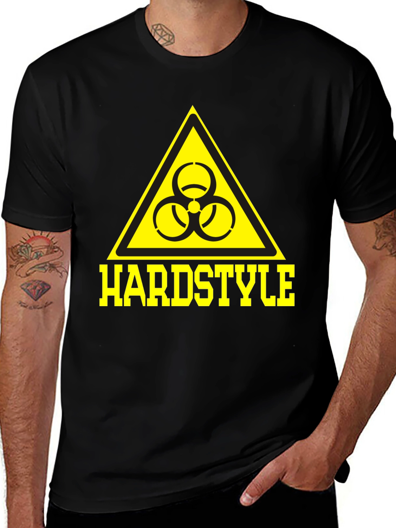Hardstyle Biohazard Symbol T-Shirt - Black