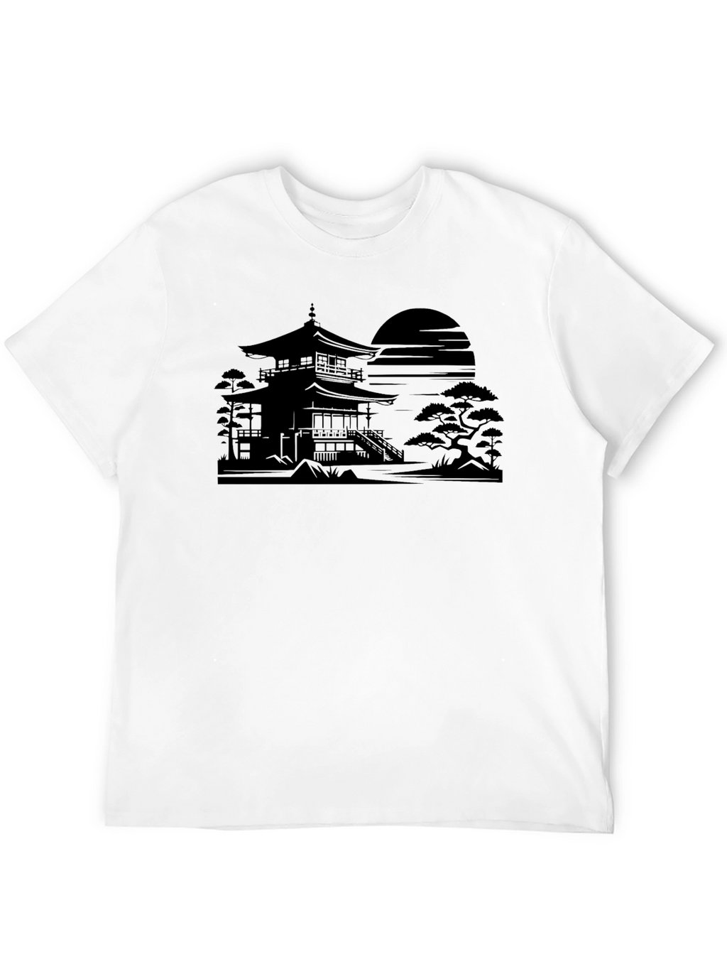 Pagoda Graphic Tee - Minimalist Design
