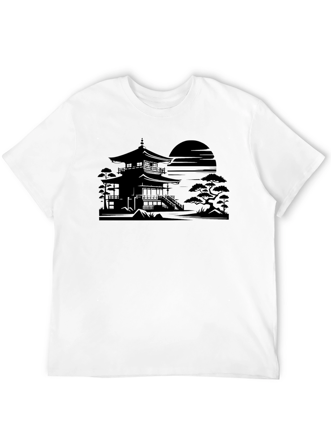 Pagoda Graphic Tee - Minimalist Design