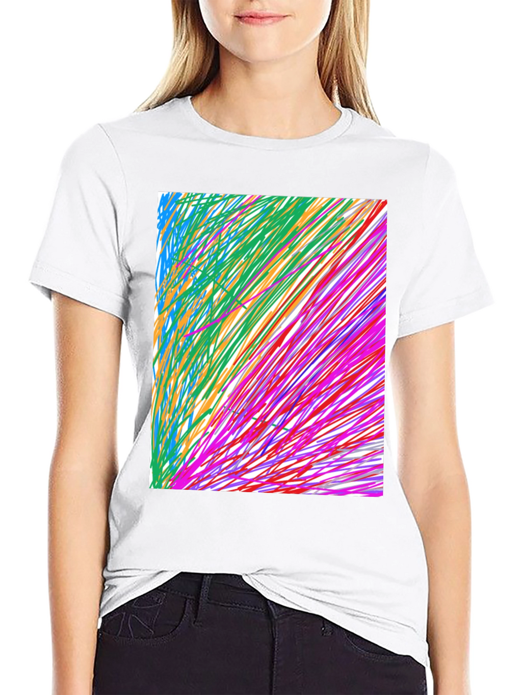 Abstract Art Black T-Shirt - Modern Graphic Tee