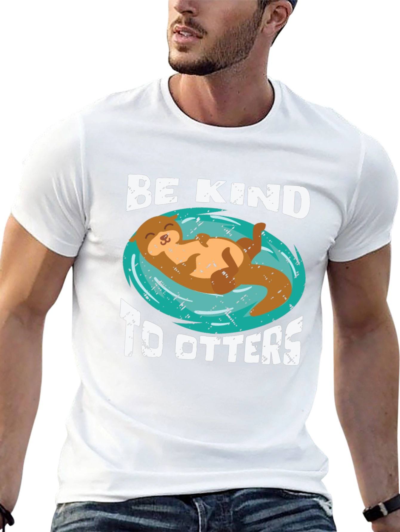 Be Kind To Otters Graphic Tee - Black
