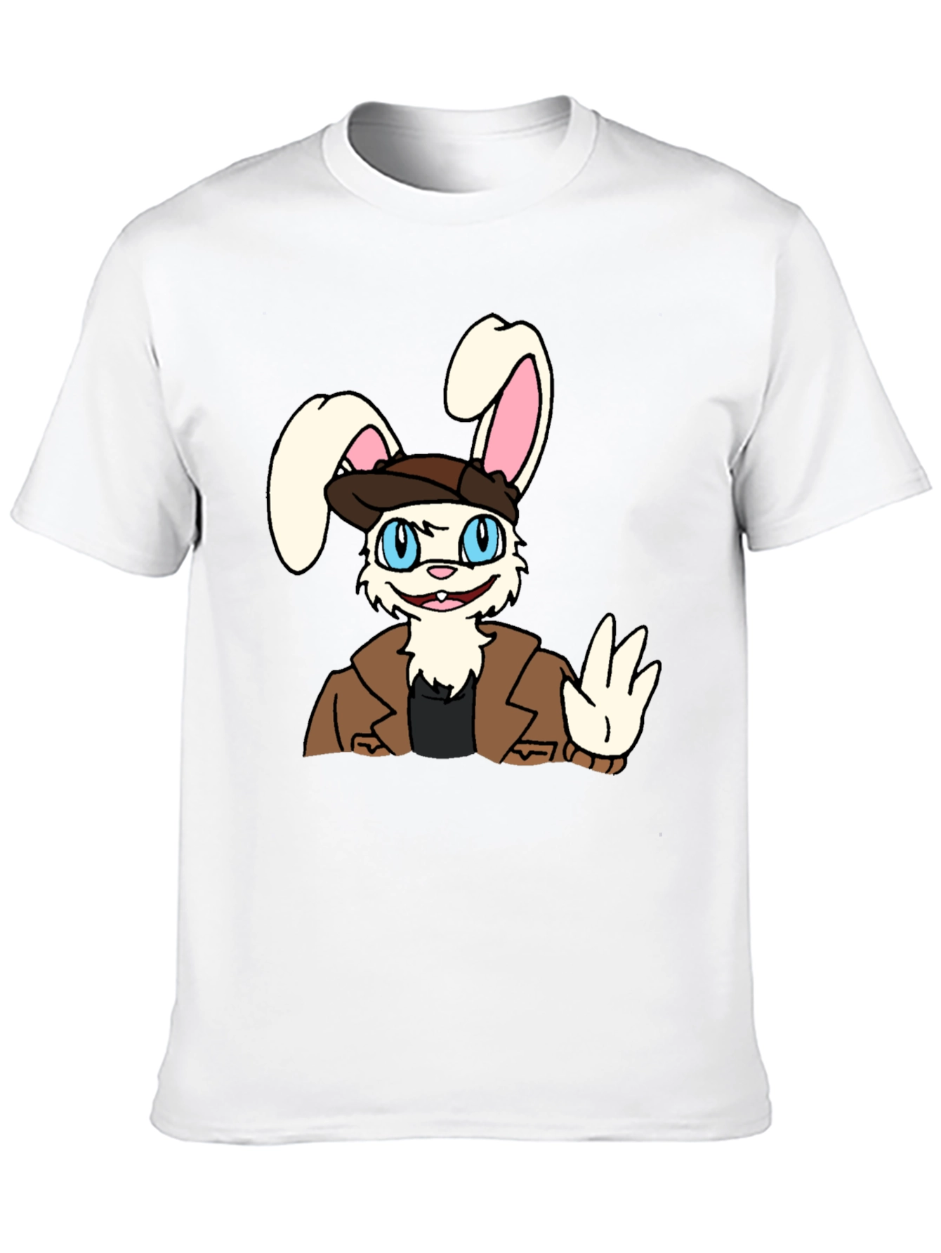 Cartoon Bunny T-Shirt - Black