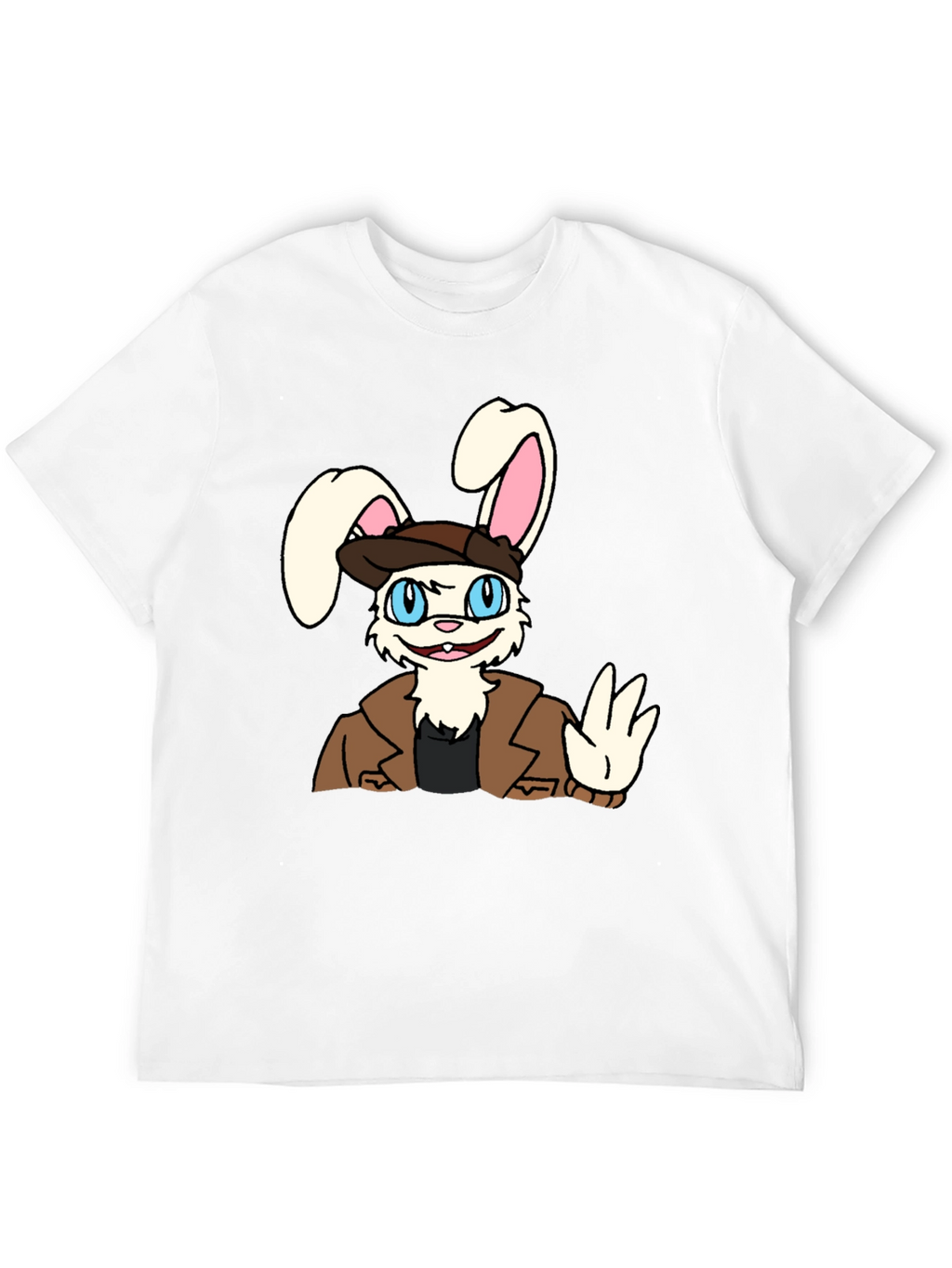 Cartoon Bunny T-Shirt - Black