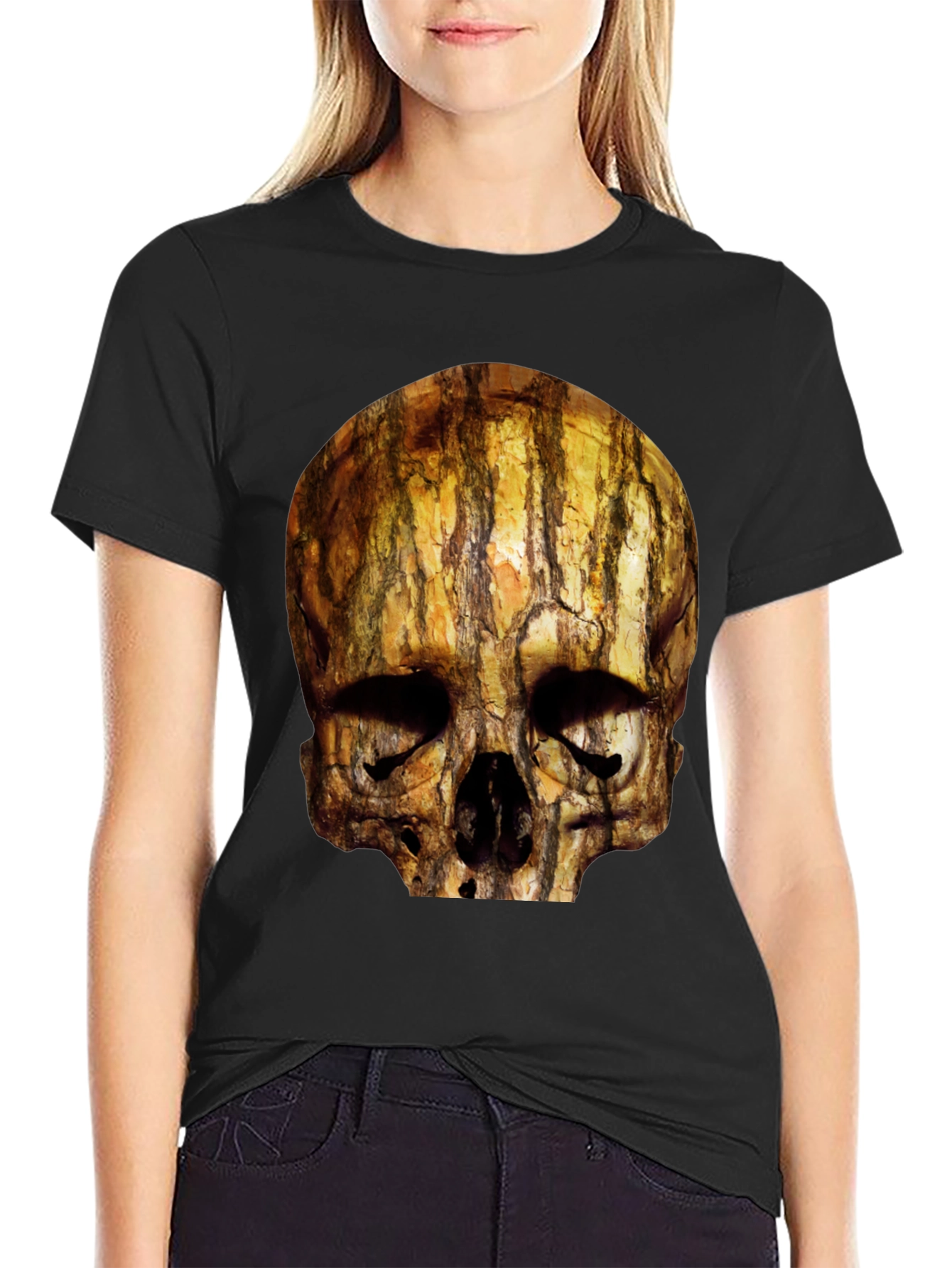 Skull Printed Black T-Shirt for Men
