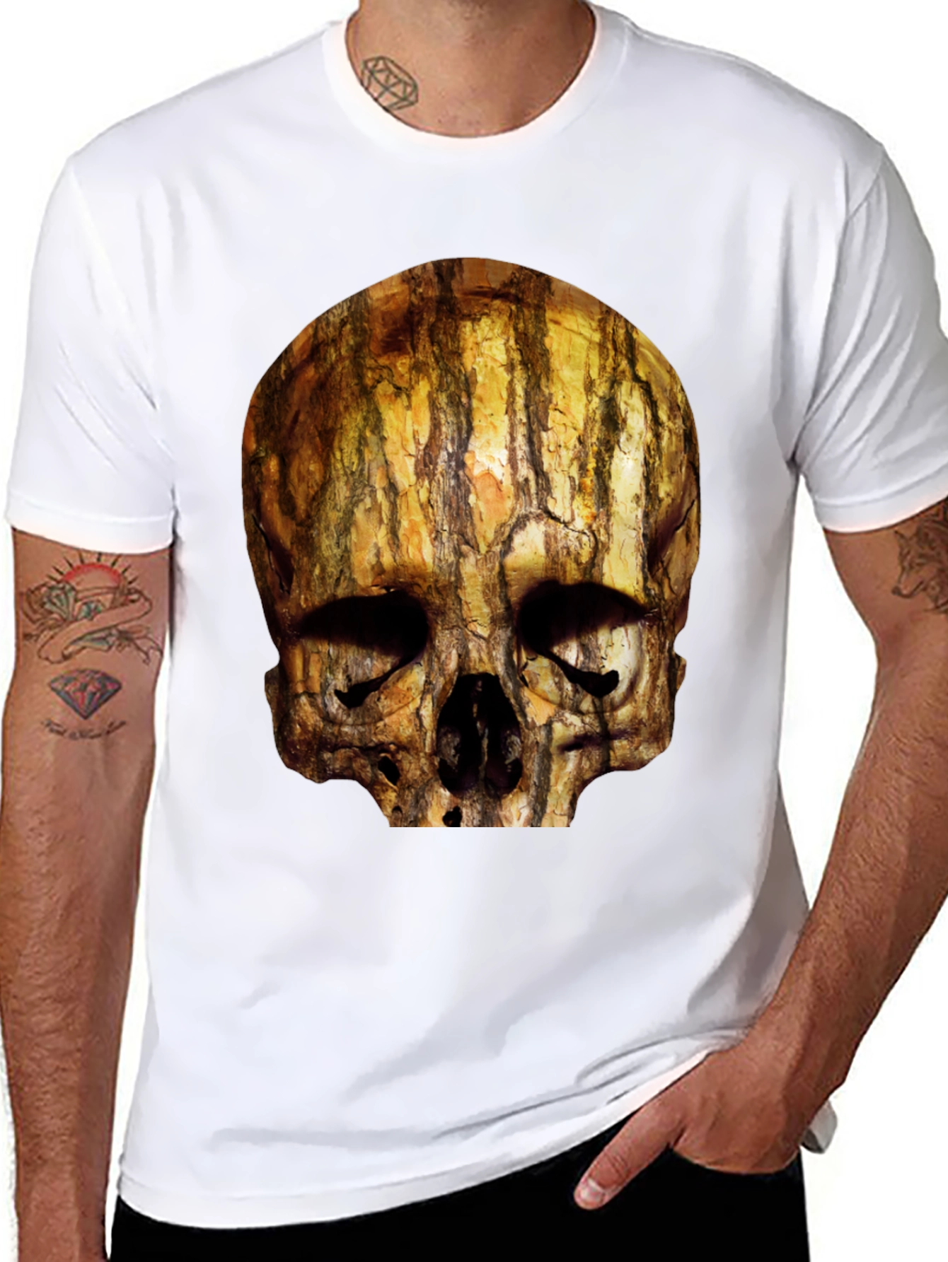 Skull Printed Black T-Shirt for Men