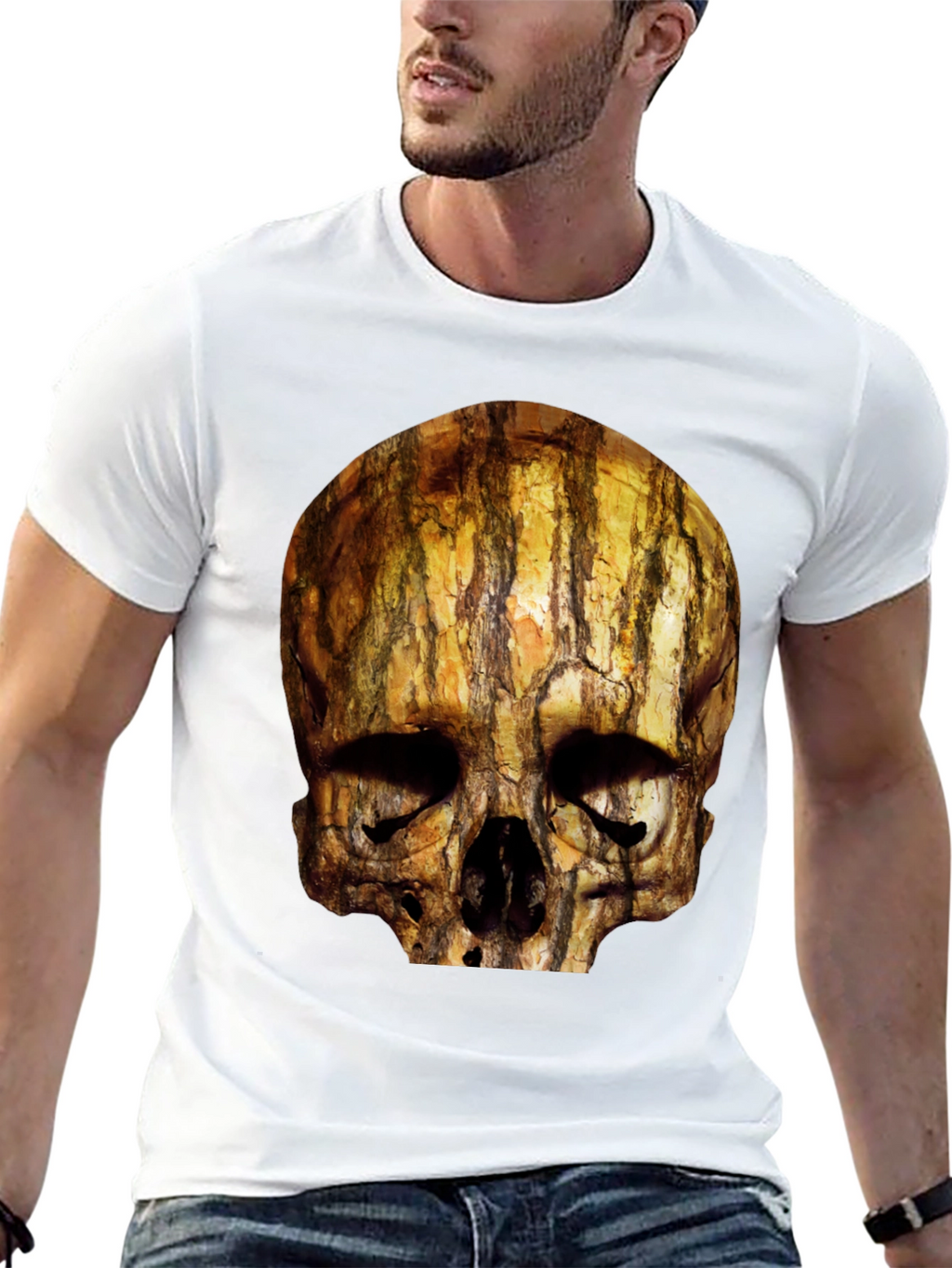 Skull Printed Black T-Shirt for Men