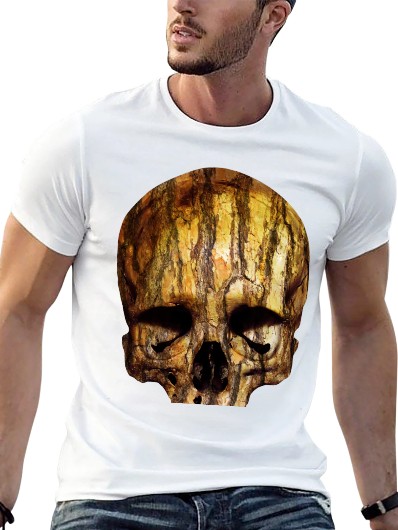 Skull Printed Black T-Shirt for Men