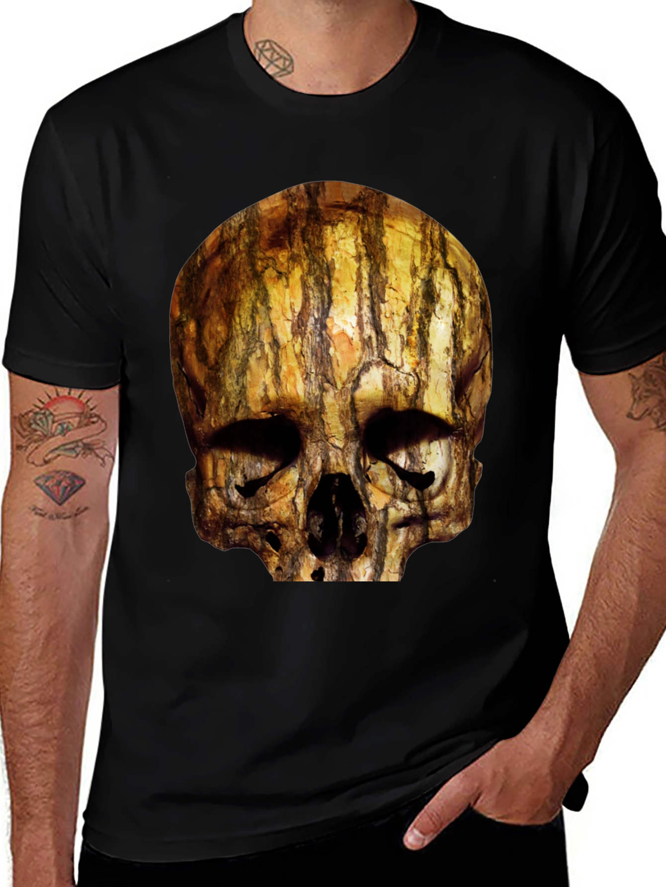 Skull Printed Black T-Shirt for Men