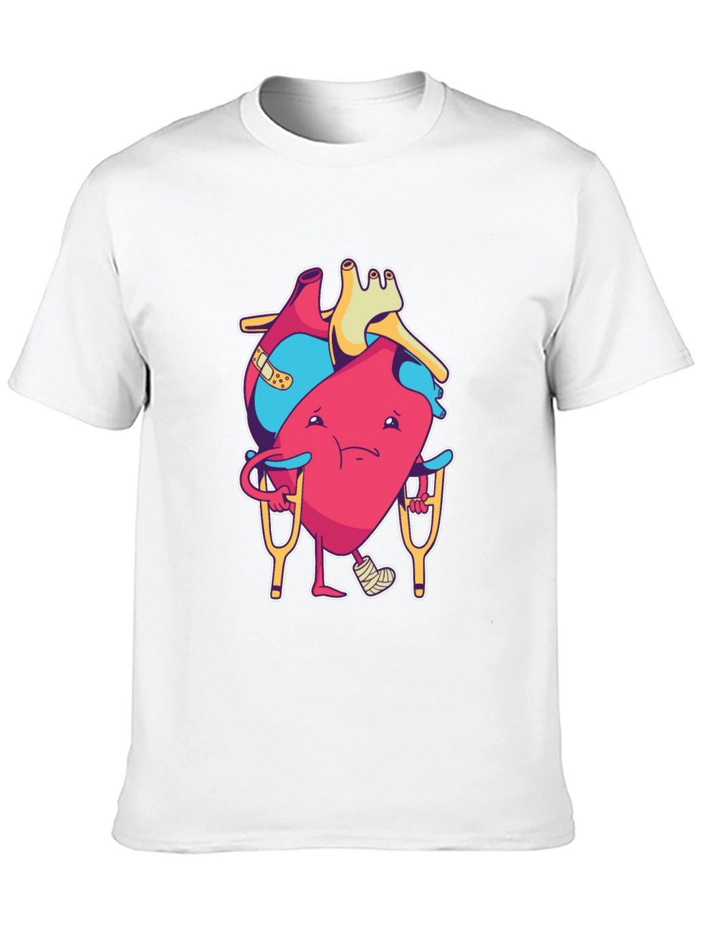 Funny Injured Heart Cartoon T-Shirt