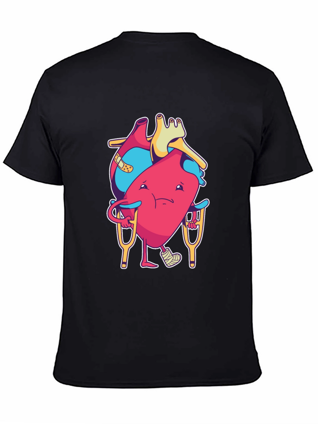 Funny Injured Heart Cartoon T-Shirt