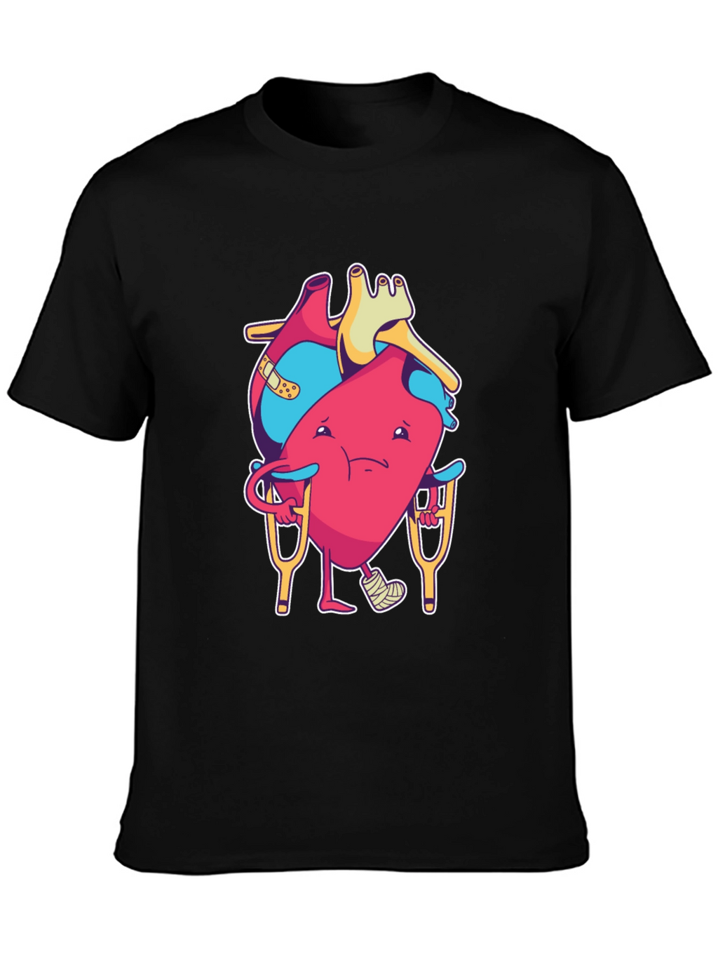 Funny Injured Heart Cartoon T-Shirt