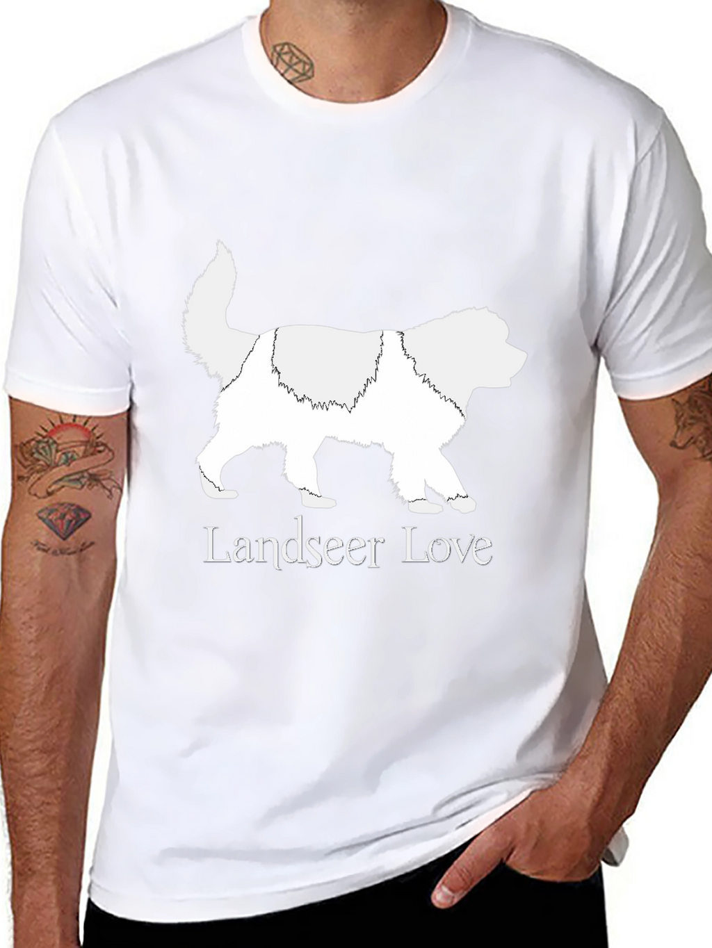 Landseer Love Dog Breed T-Shirt