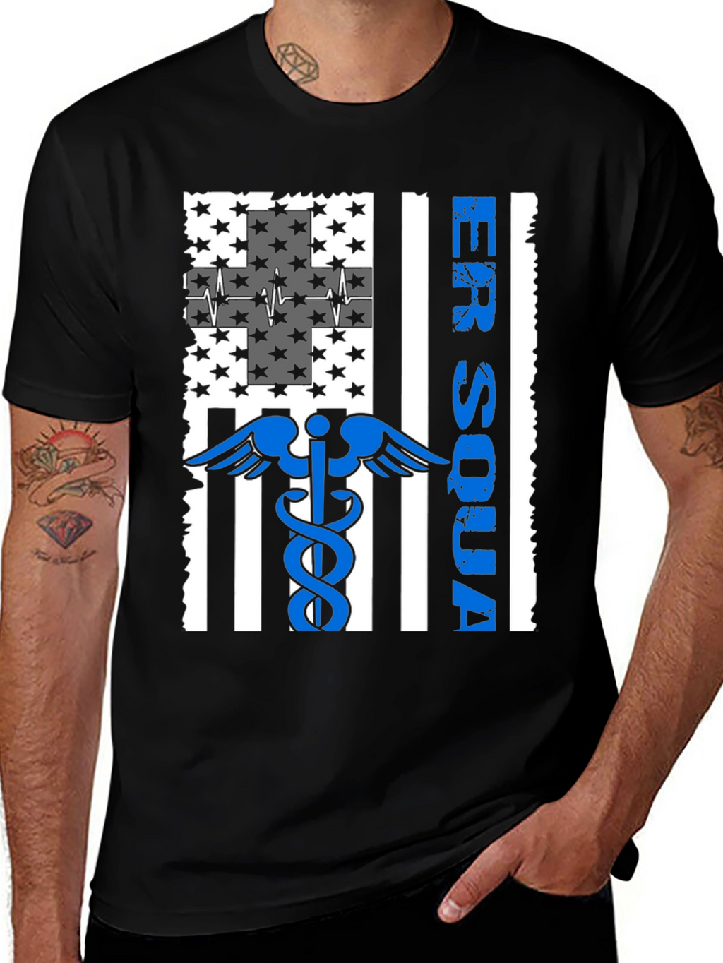 ER Squad American Flag Graphic Tee