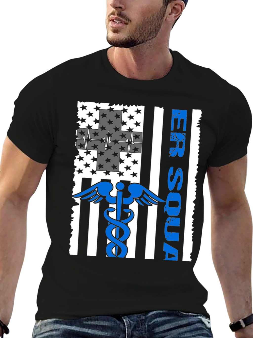 ER Squad American Flag Graphic Tee