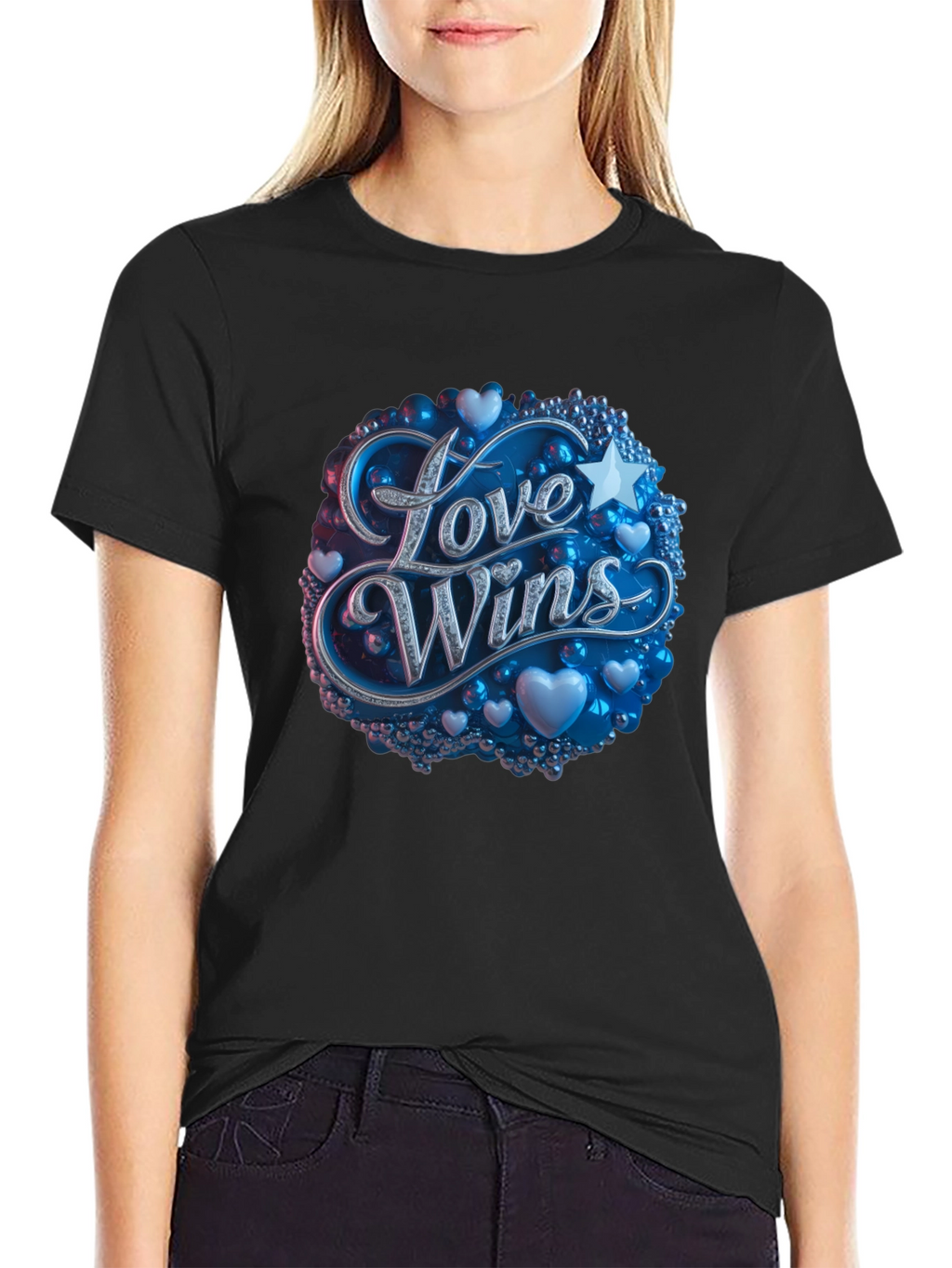 Love Wins Graphic Tee - Black
