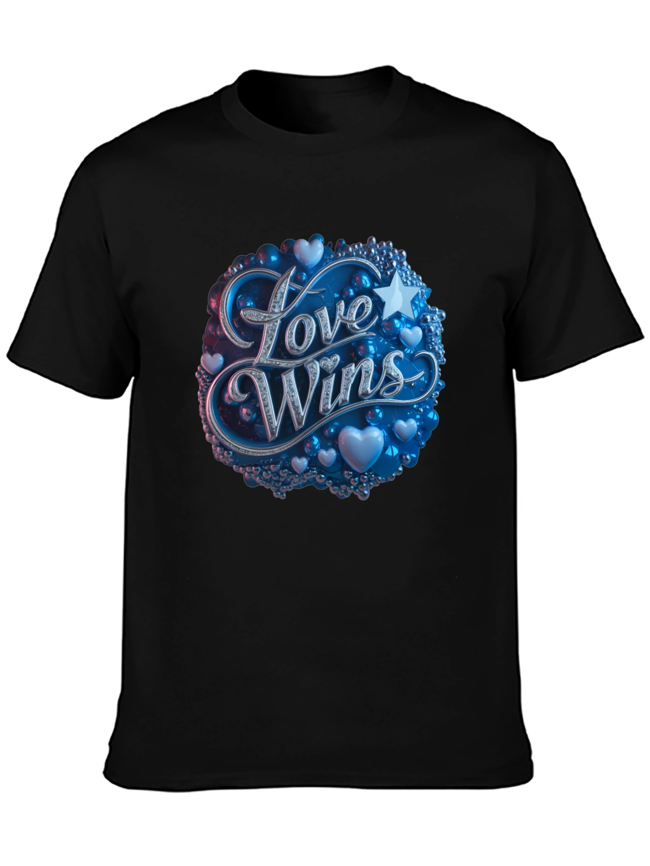 Love Wins Graphic Tee - Black