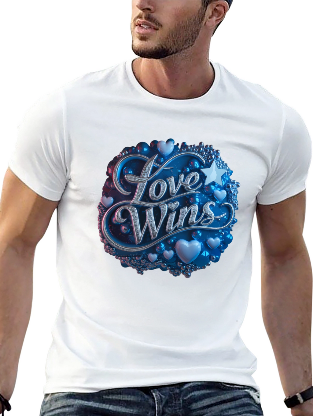Love Wins Graphic Tee - Black