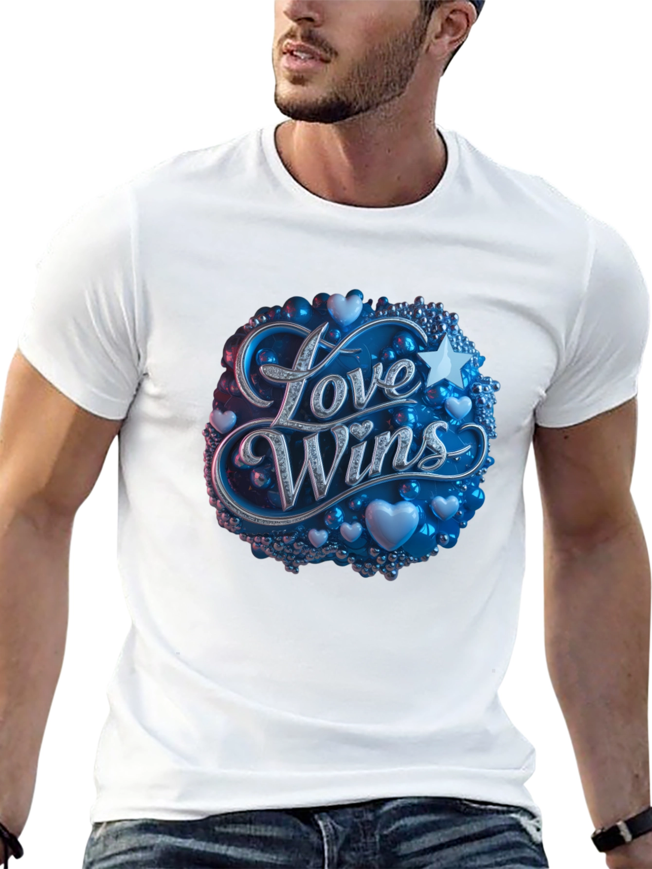 Love Wins Graphic Tee - Black