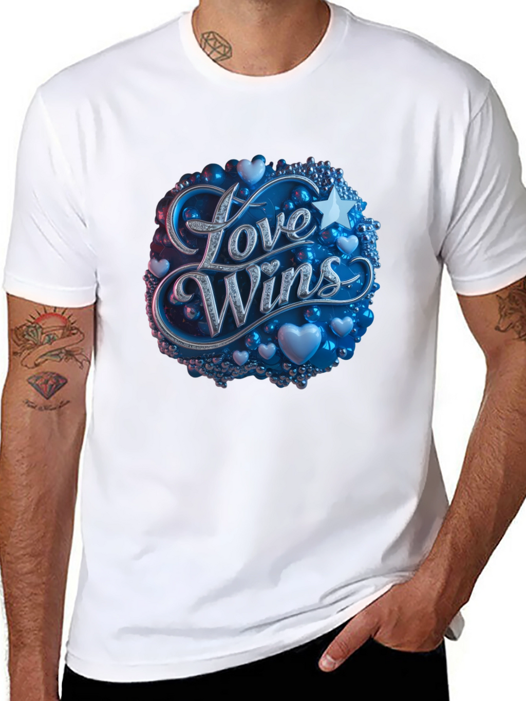 Love Wins Graphic Tee - Black
