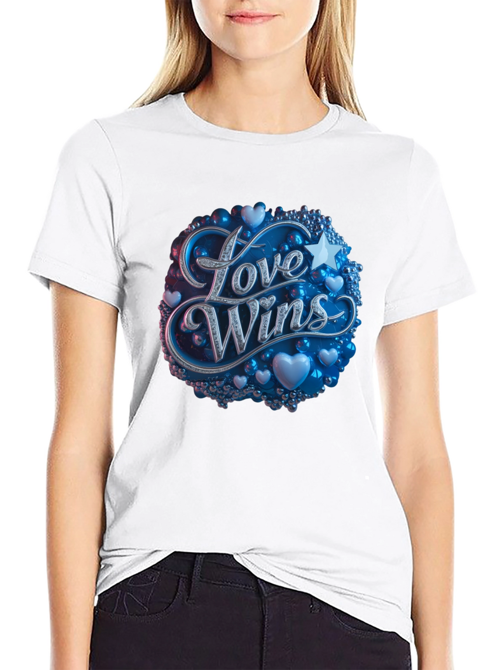 Love Wins Graphic Tee - Black