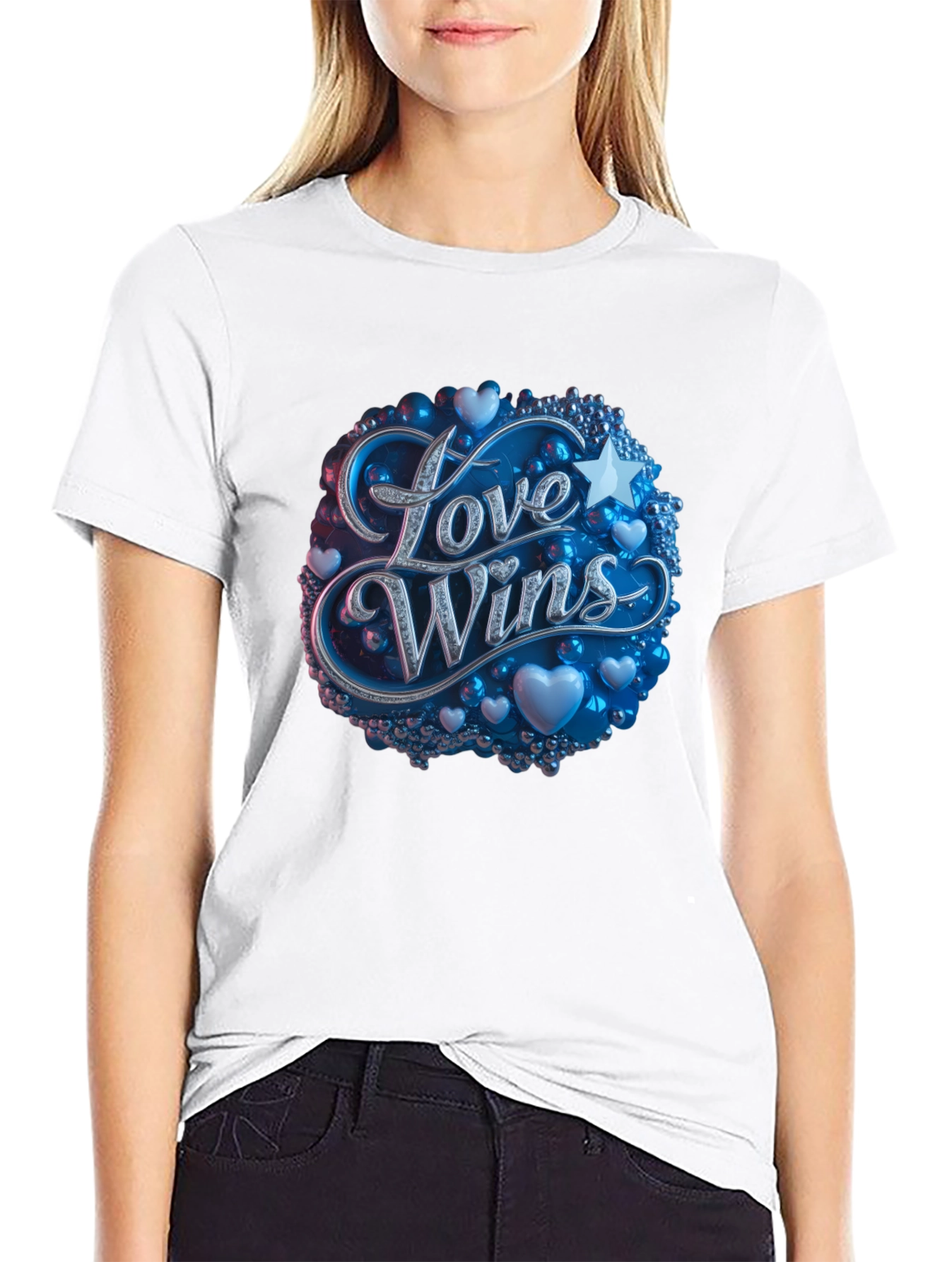 Love Wins Graphic Tee - Black