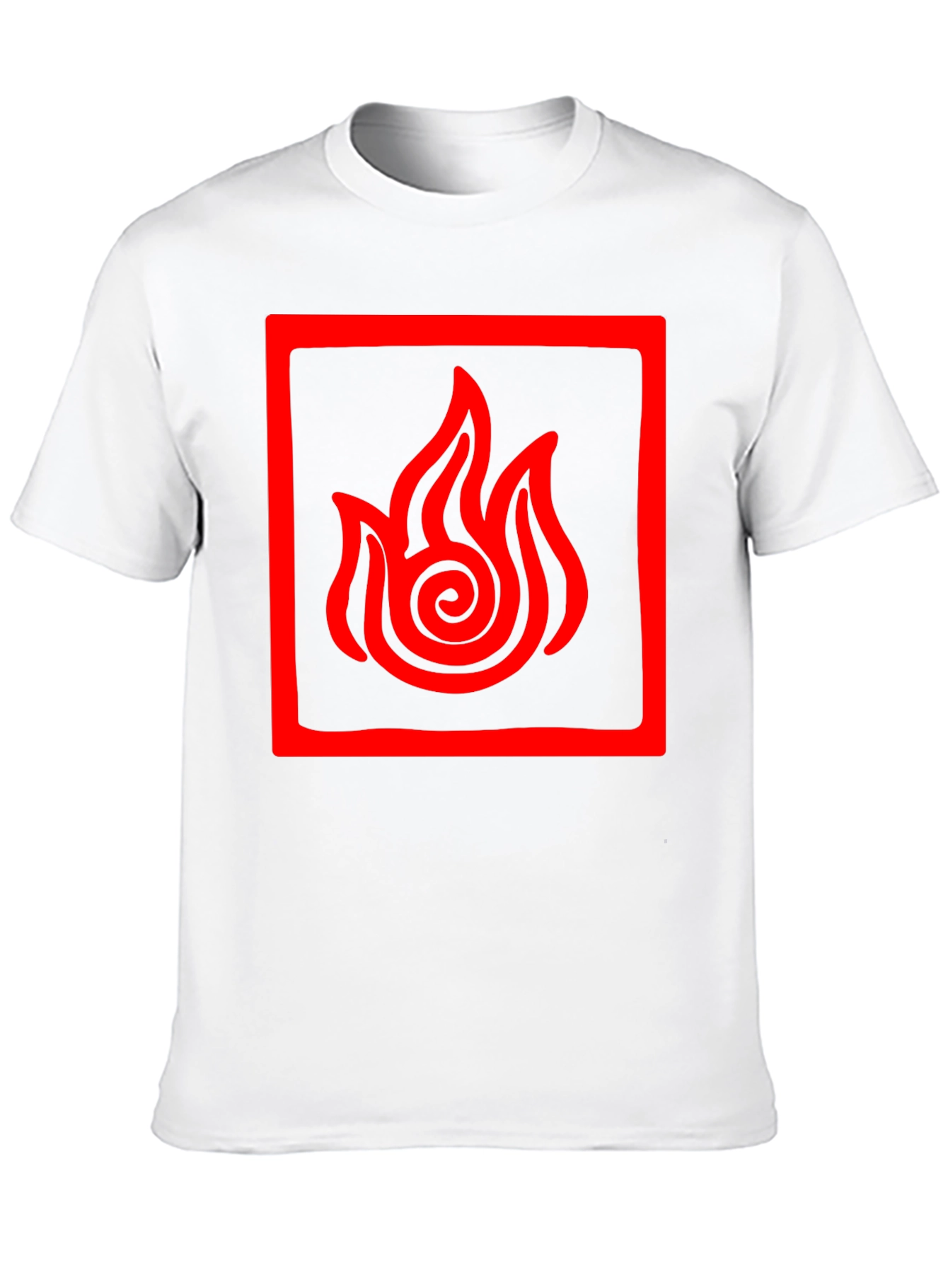 Fire Nation Symbol Tee - Black Cotton Graphic Shirt