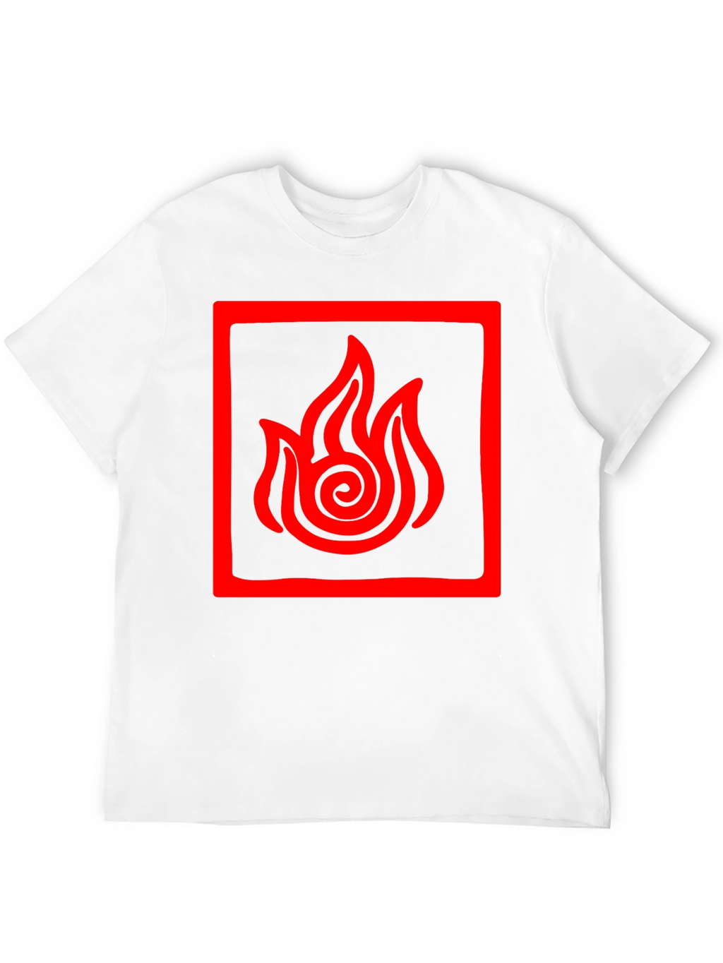 Fire Nation Symbol Tee - Black Cotton Graphic Shirt
