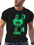 Rock N Roll Girl Skull Graphic Tee
