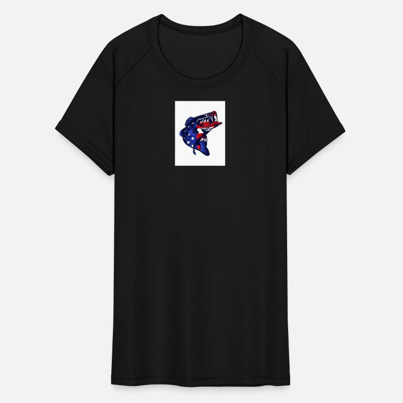 Patriotic Bass Fish Illustration