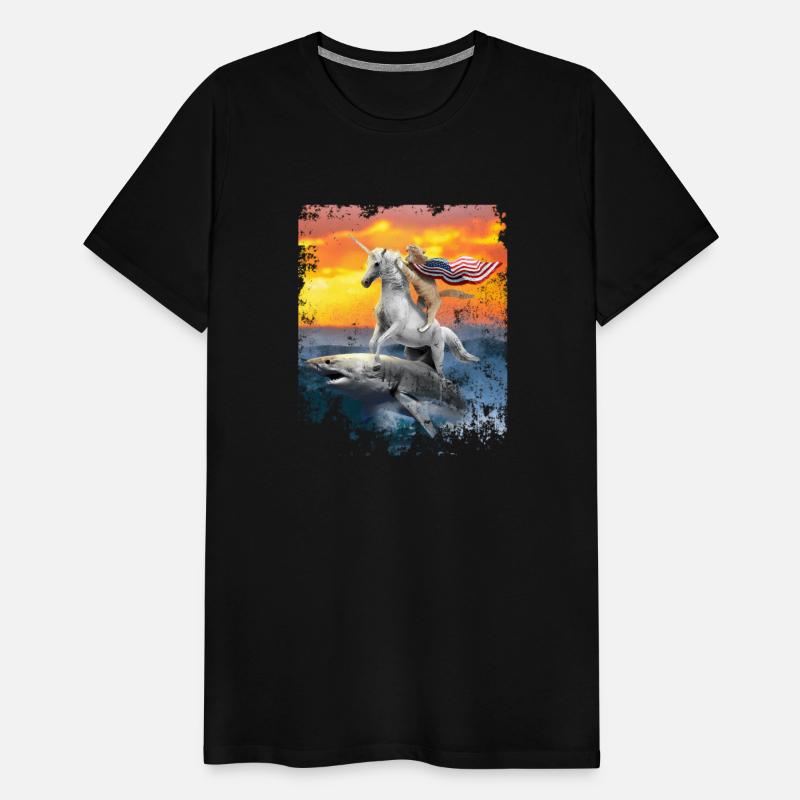 Patriotic Cat Unicorn Shark For Veterans