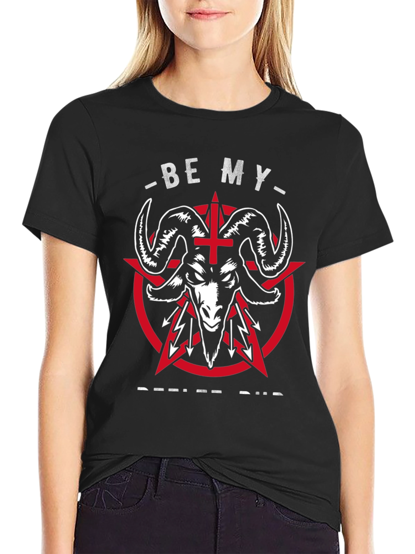 Be My Devil Bud T-Shirt - Satanic Goat Tee