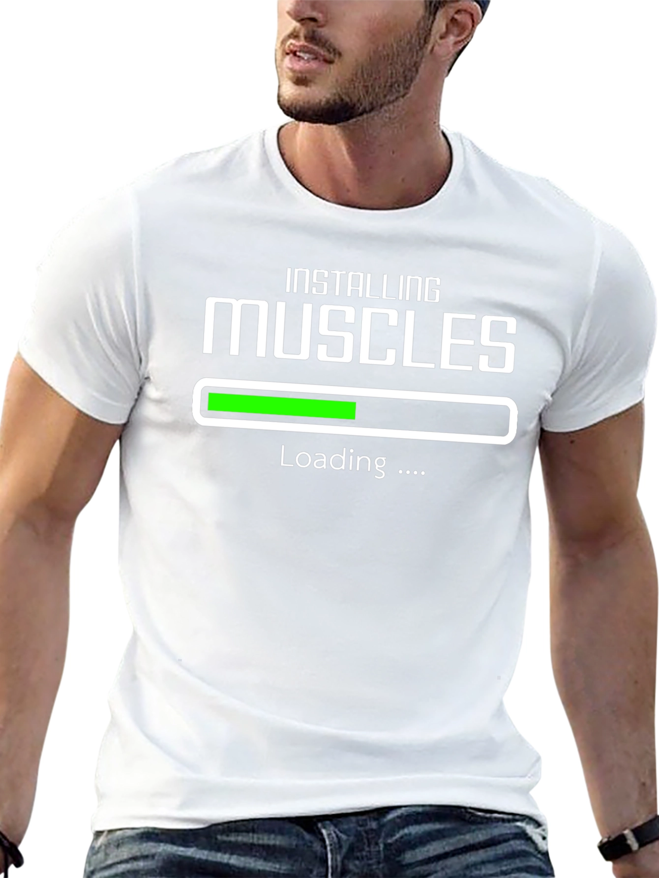 Installing Muscles Funny Gym T-Shirt