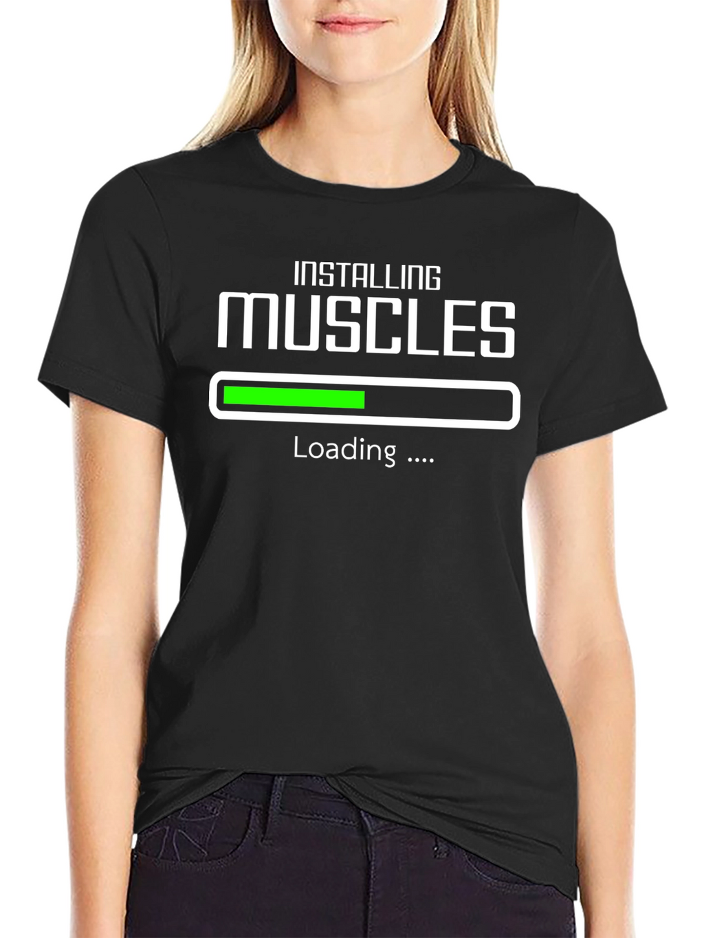Installing Muscles Funny Gym T-Shirt