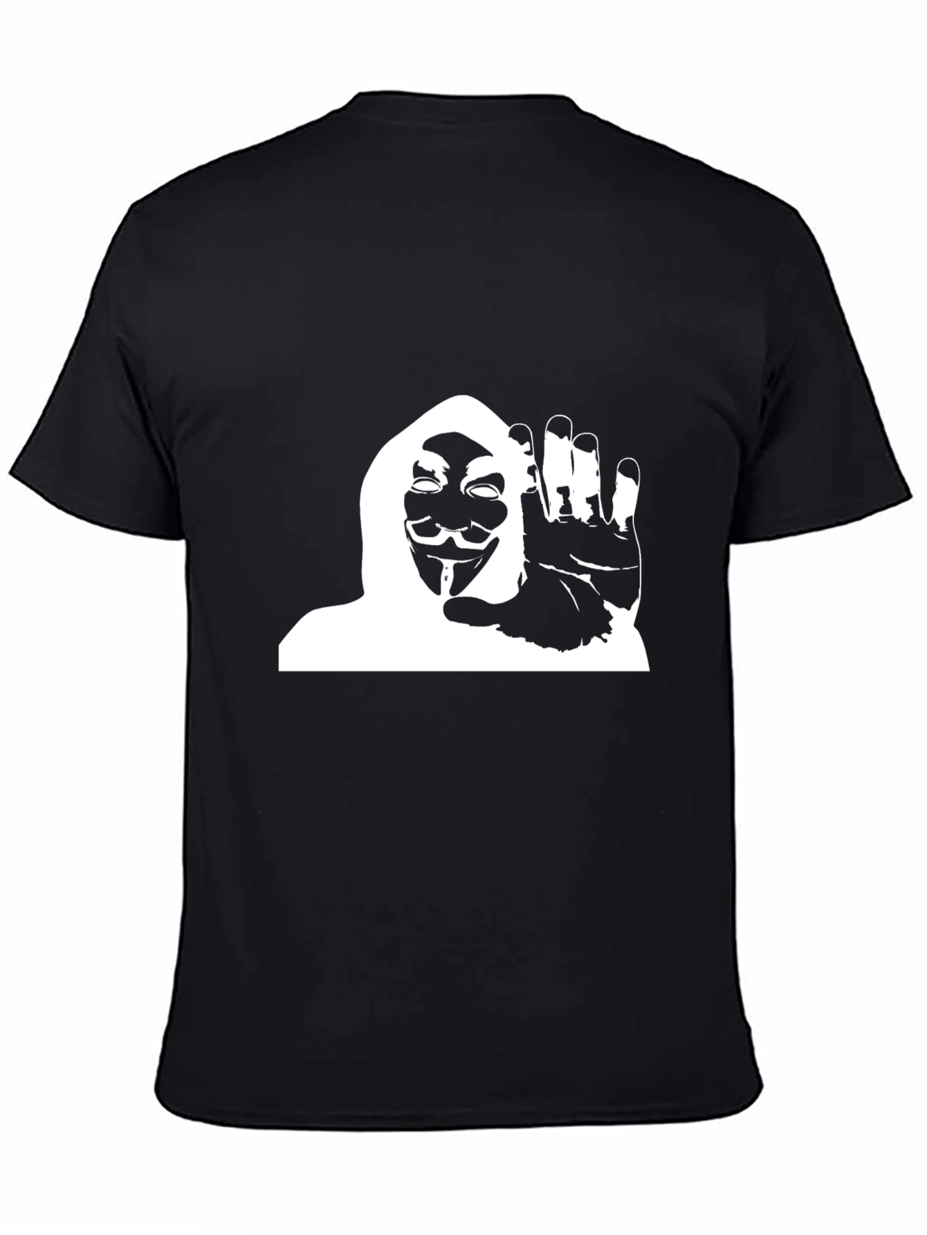 Anonymous Mask Graphic Black T-Shirt