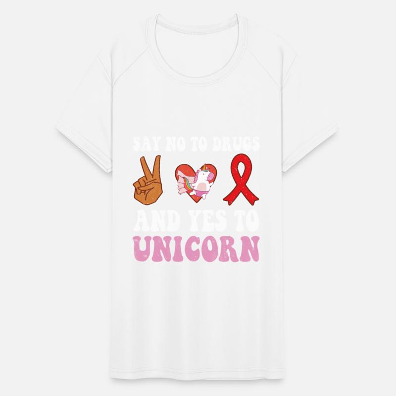 Peace Ribbon Week Awareness Yes Unicorn Wear Red
