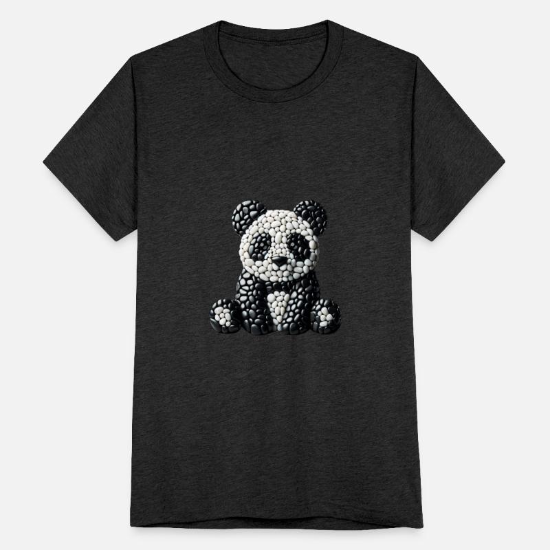 Pebble Art Panda Portrait