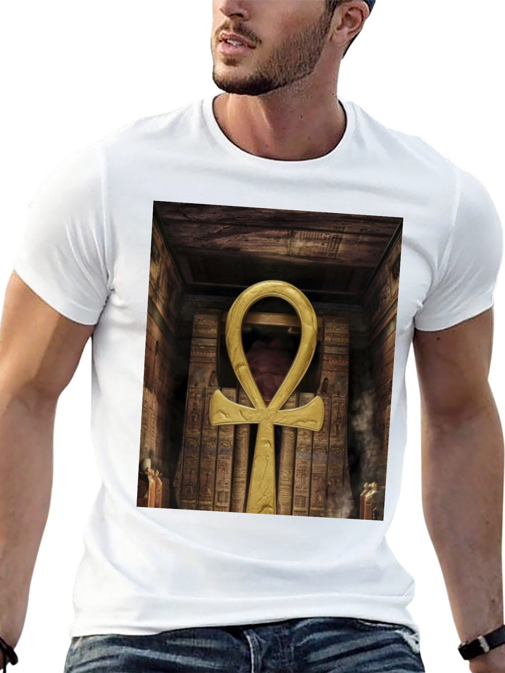 Ankh Egyptian Tomb Graphic T-Shirt
