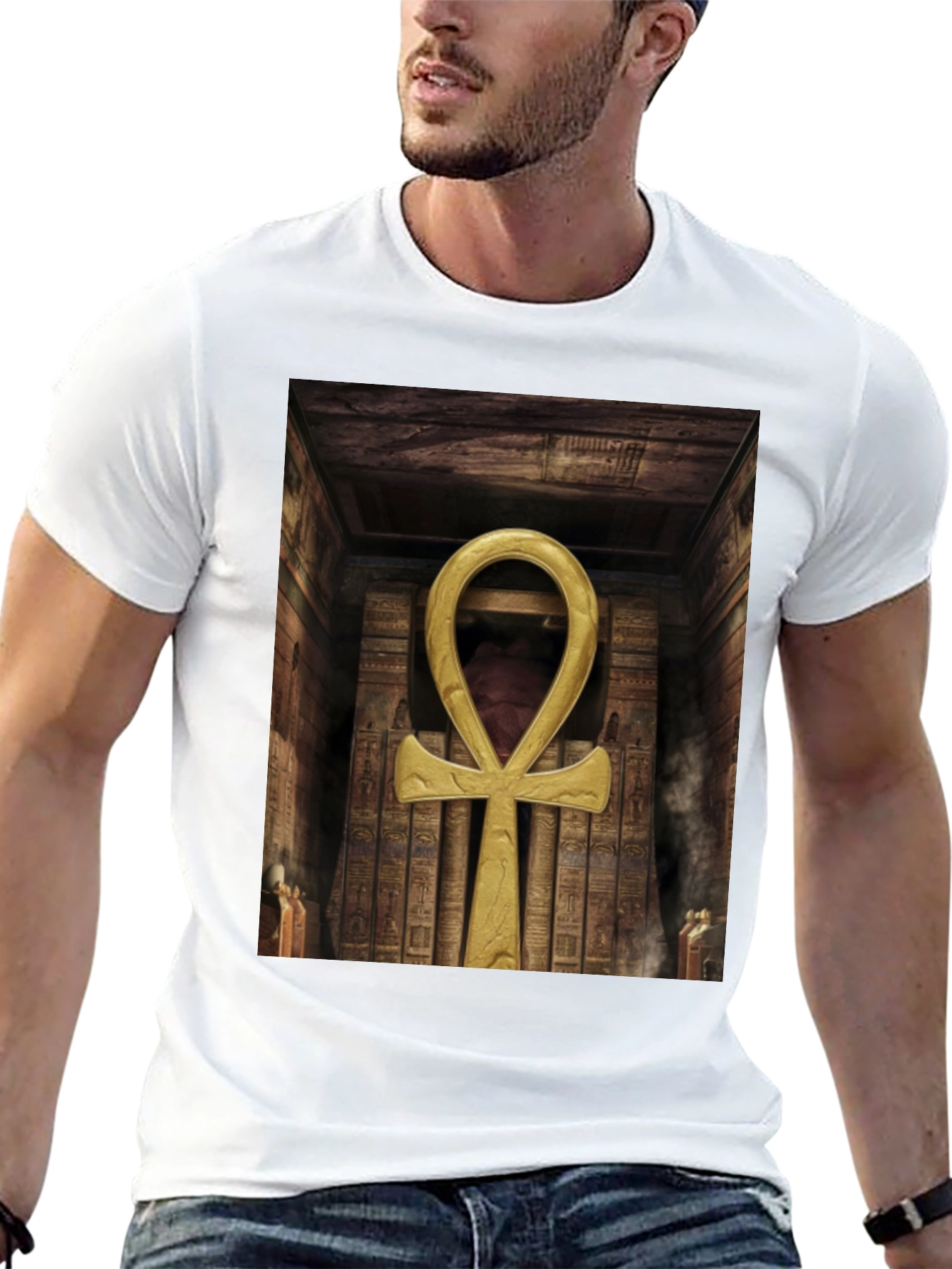 Ankh Egyptian Tomb Graphic T-Shirt