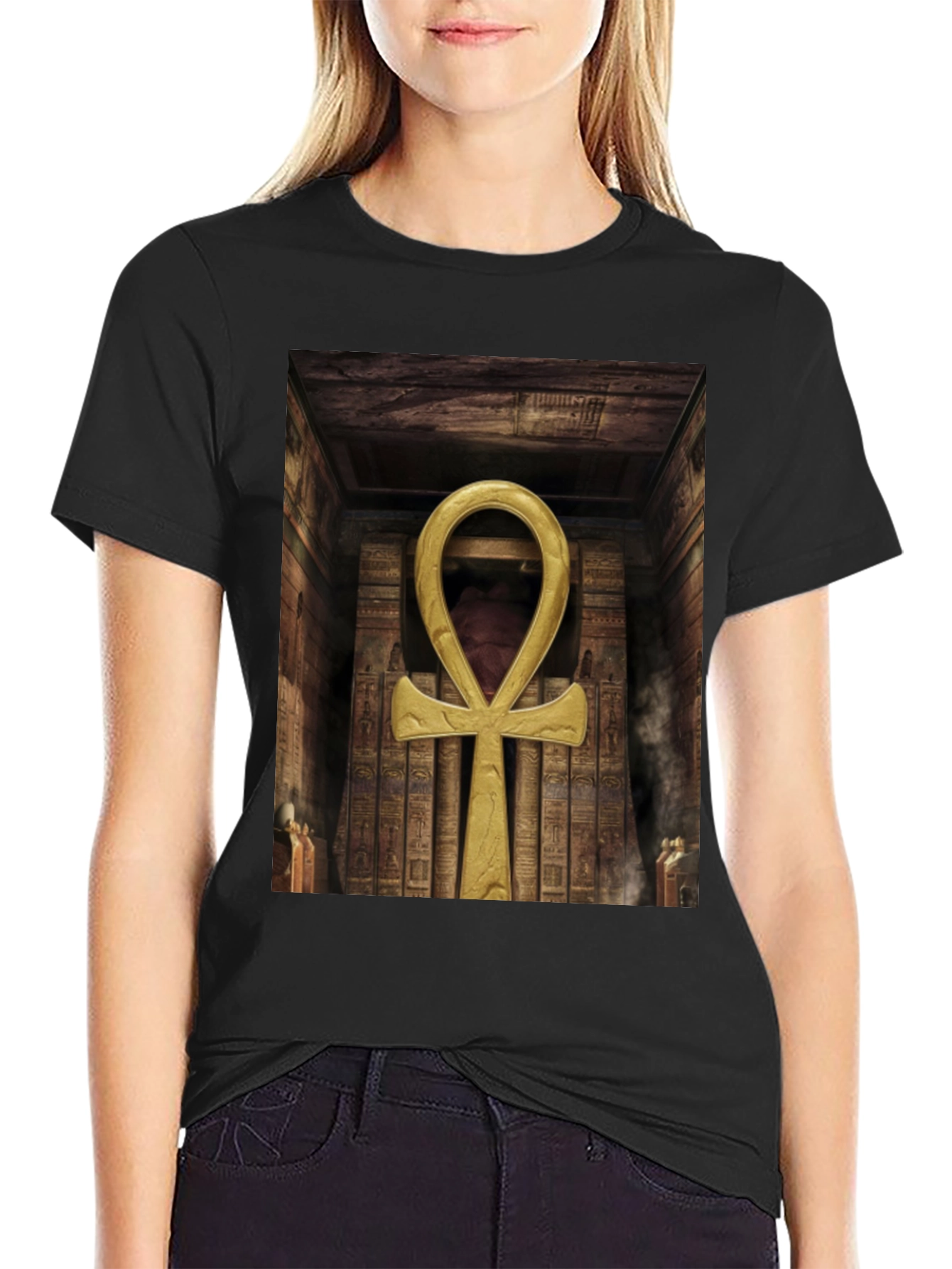Ankh Egyptian Tomb Graphic T-Shirt