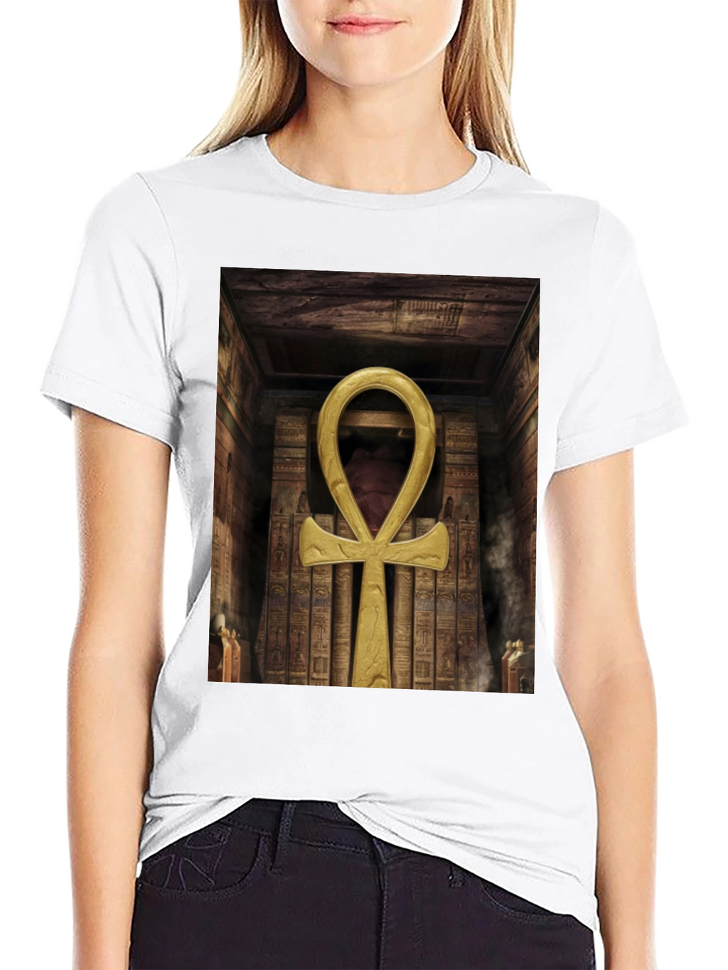 Ankh Egyptian Tomb Graphic T-Shirt