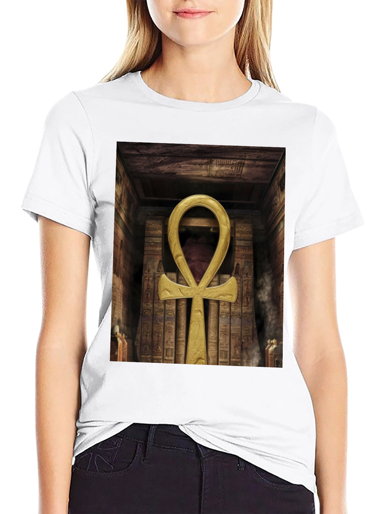 Ankh Egyptian Tomb Graphic T-Shirt